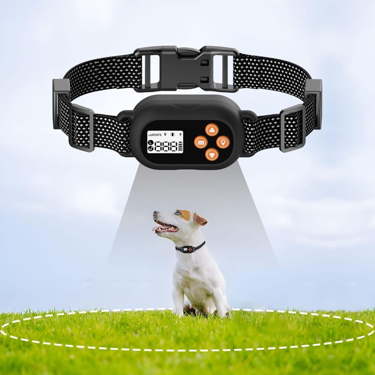 POIIOPY Collier Anti Fugue Chien Sans Fil GPS pour Utilisation en Extérieur, 5e Génération, Rayon 22 à 999 Mètres