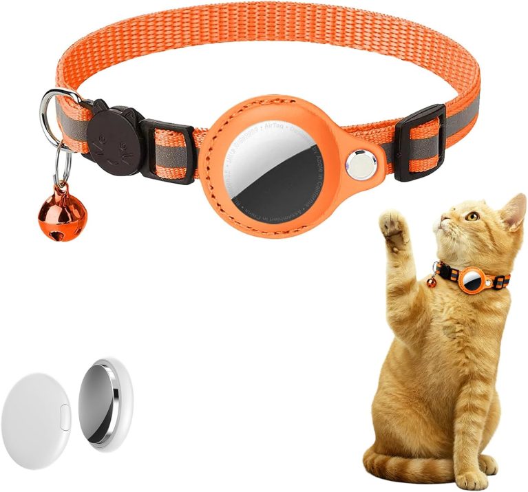 Traceur GPS Chat, Chien Localisateur sans Frais Mensuels avec Collier, Compatible iOS Android, IPX5 Résistant aux Éclaboussures