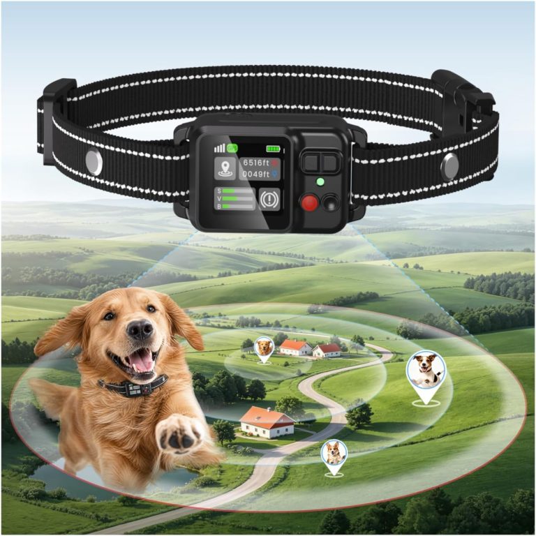 PawCoveLove Collier Anti Fugue Chien sans Fil GPS avec écran couleur